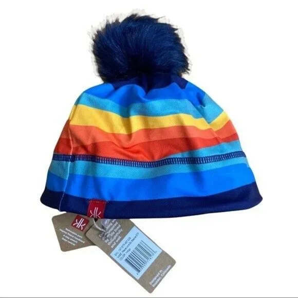 Krimson Klover HAT Peace Love Ski Pompom Beanie Après-ski Removable Pom - Picture 9 of 12